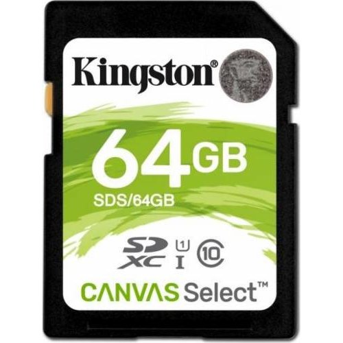 Kingston card de memorie kingston canvas select sdhc 64gb class 10 uhs-i (80/10)