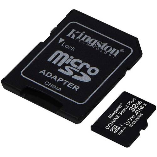 Kingston card de memorie microsd kingston canvas select plus, 32gb, 100mb/s, cu adaptor