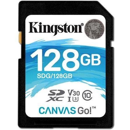 Kingston card memorie kingston canvas go sdxc 128gb cl10 u3 v30 (90/45)