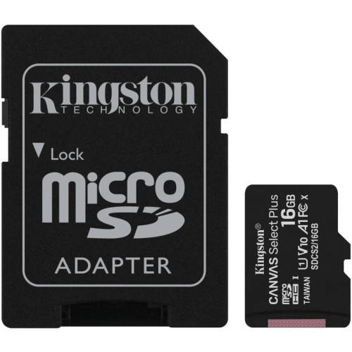 Kingston card microsd kingston, 16gb, select plus, clasa 10 uhs-i performance, r: 100 mb/s, (pentru telefon)