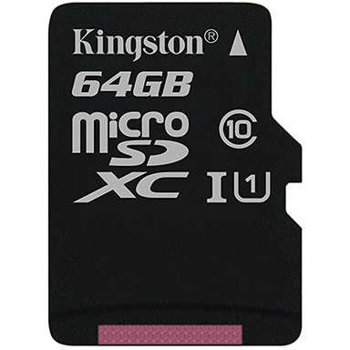 Kingston microsdxc 64gb cl10 uhs-i sdcs/64gbsp