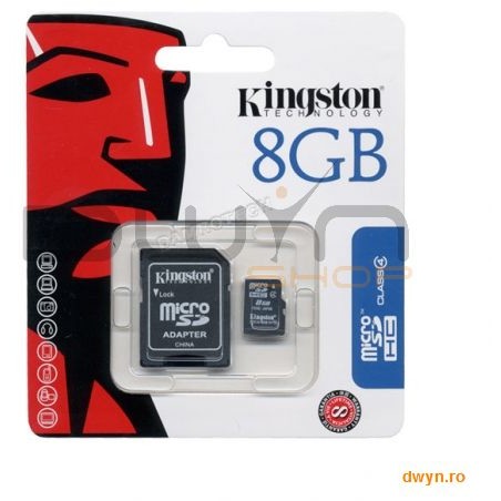 Kingston secure digital card micro 8g kingston class4 'sdc4/8gb'