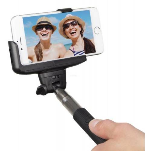 Kitvision selfie stick kitvision btssphbk cu suport de telefon, conectare prin bluetooth, declansator pe maner (negru)