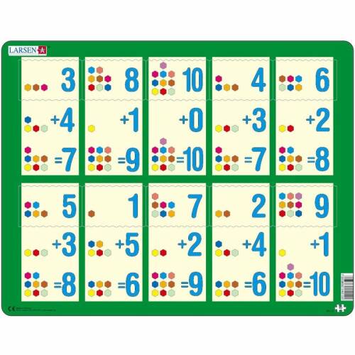 Larsen puzzle adunarea 1 - 10b, 10 piese larsen lrar12