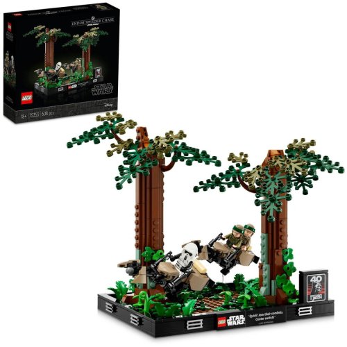 Lego® lego® star wars™ - diorama urmarire cu speederul pe endor™ 75353, 608 piese