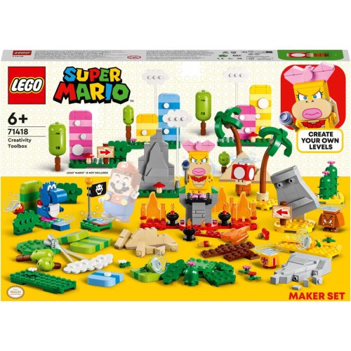 Lego® lego® super mario - set de creator cutia de unelte pentru creativitate 71418, 588 piese