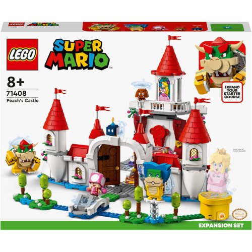 Lego® lego® super mario™ - set de extindere - castelul lui peach 71408, 1216 piese