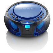 Lenco cd/mp3/usb radio player lenco scd-550bu, portabil, lumini party, albastru