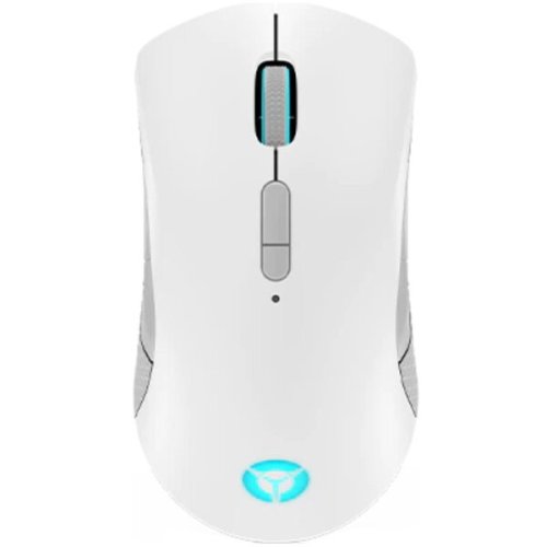Lenovo mouse gaming wireless lenovo legion m600, iluminare rgb, 16k dpi, conectare bluetooth, 2.4ghz sau wired, ambidextru, usb-c, alb