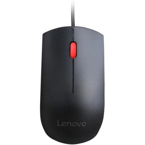 Lenovo mouse lenovo essential, negru / rosu, usb, 1600 dpi