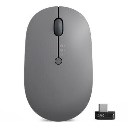 Lenovo mouse wireless lenovo go, bluetooth, optic, 2400 dpi, usb-c, gri