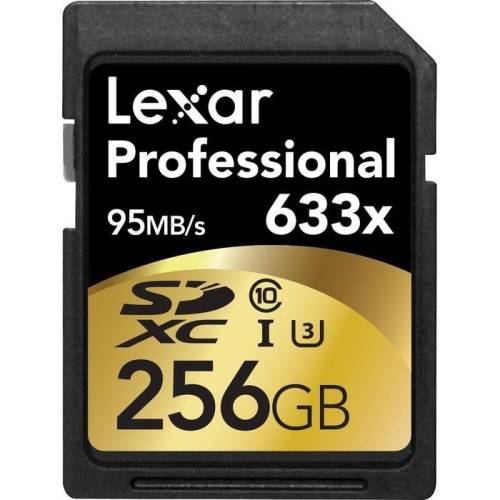 Lexar card memorie lexar sdxc professional 633x 256gb, uhs-i, 95mb/s (clasa 10)