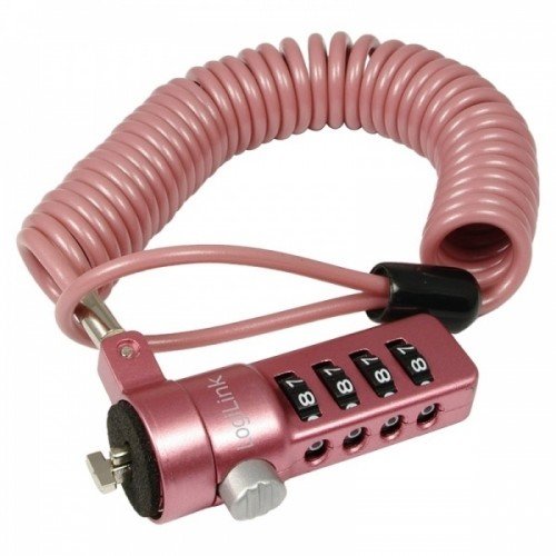 Logilink cablu antifurt laptop, cifru, pink, logilink 'nbs007'