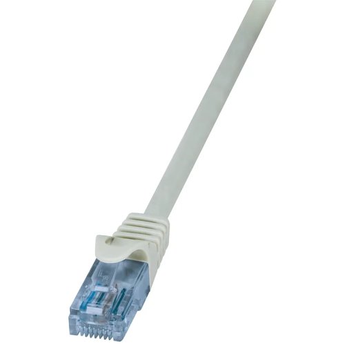 Logilink cablu de retea logilink cat.6a 10ge home u/utp econline, gri, 0,25m