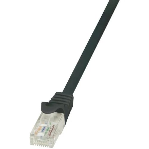 Logilink cablu de retea , logilink , econline cat.6a u/utp 10 ge , 0.5 m , negru