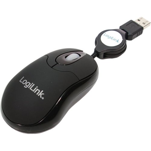 Logilink mouse logilink id0016, optic, usb, cu fir, 800 dpi, 3 butoane, negru