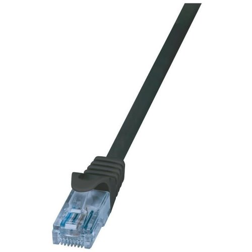 Logilink patch cable cat.6a 10ge home u/utp econline black 7,50m