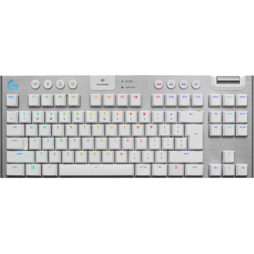 Logitech tastatura mecanica gaming logitech g915 tkl, ultraslim, lightspeed wireless 2.4ghz&bluetooth, lightsync rgb, switch tactil, alb
