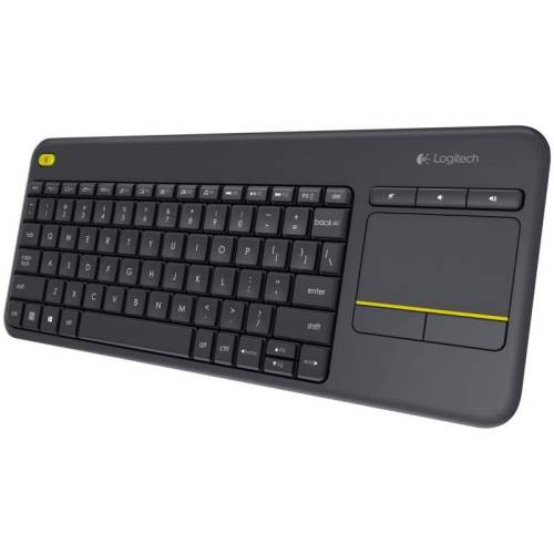 Logitech tastatura wireless logitech k400 plus dark, touchpad, usb, negru