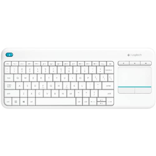 Logitech wireless touch keyboard k400 plus (white)