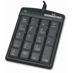 Manhattan tastatura numerica ultra subtire usb negru, manhattan