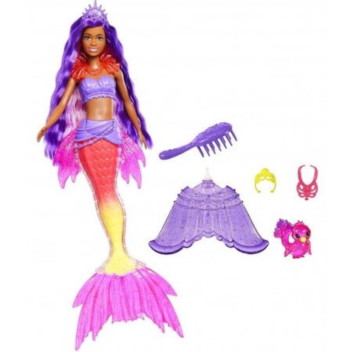 Mattel barbie hhg53 papusa sirena brooklyn cu accesorii