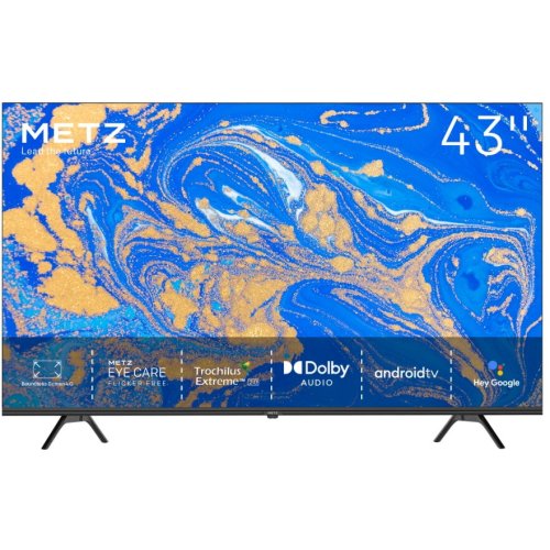 Metz televizor led metz 43muc6100z, 109 cm, led smart tv, 4k, android, uhd, negru