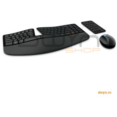 Microsoft kit tastatura&mouse microsoft sculpt ergonomic desktop usb, negru, l5v-00021