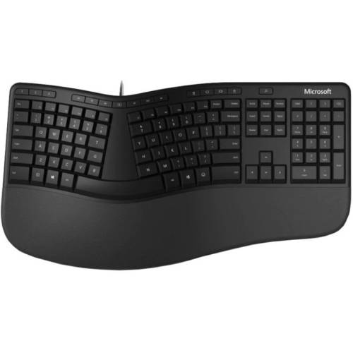 Microsoft tastatura ergonomica microsoft cu fir usb negru