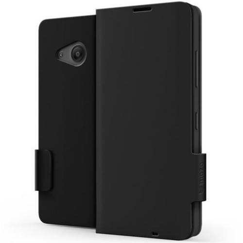 Mozo husa flip cover mozo, classic black pentru microsoft lumia 550