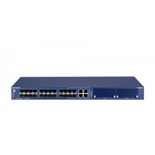 Netgear switch netgear gsm7328fs, cu management, fara poe, 4x100/1000mbps-rj45 + 24xsfp