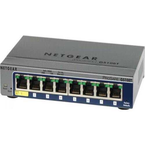 Netgear switch netgear prosafe 8-port gigabit smart gs108t-200ges