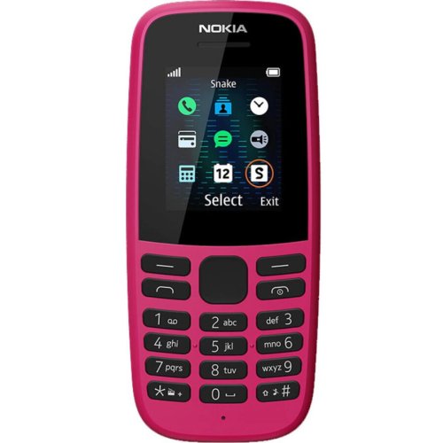 Nokia telefon mobil nokia 105 (2019), dual sim, pink