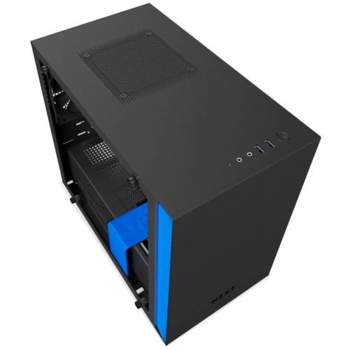 Nzxt carcasă computer nzxt h200i negru/albastrtu