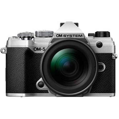 Olympus kit aparat foto mirrorless olympus om-5, 20.4mp, 4k + obiectiv m.zuiko digital 12-45mm f4 pro (argintiu)