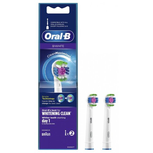 Oral-b cap de rezervă oral-b eb18-2 3d white, 2 buc, alb