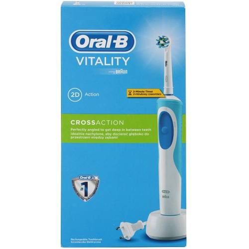 Oral-b periuta de dinti electrica oral-b vitality cross action, reincarcabila, curatare 2d, 1 program
