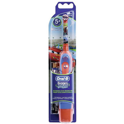 Oral-b periuta electrica oral-b db4.510.k disney cars, baterii, rosu/albastru