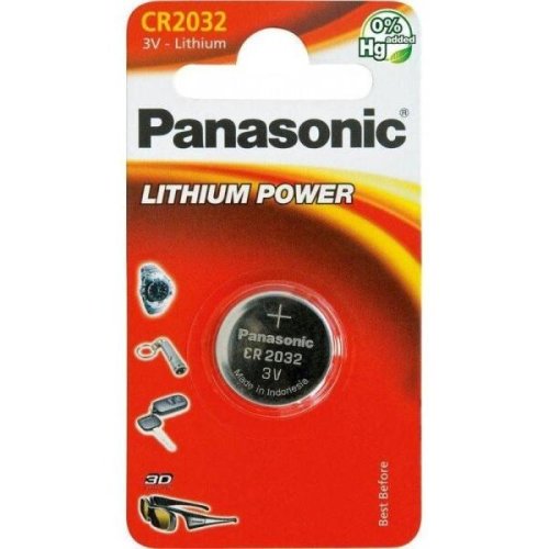 Panasonic panasonic lithium power lithium battery cr2032, 1 pc, blister