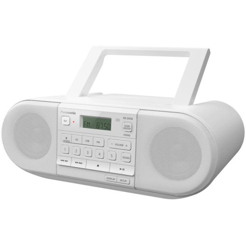 Panasonic radio portabil panasonic rx-d550e-w, 20w, bluetooth, cd, usb, tuner fm, alb