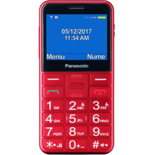 Panasonic resigilat: telefon mobil panasonic kx-tu150, red