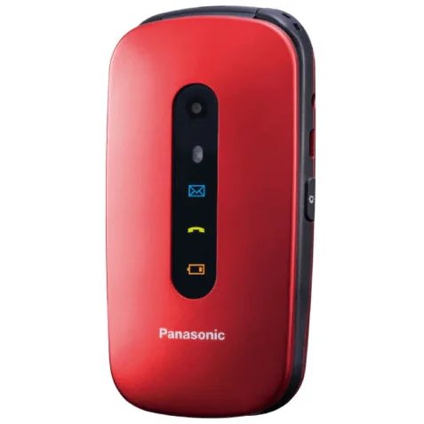 Panasonic telefon panasonic, kx-tu456exr, 2 gb, buton sos, dual sim, rosu