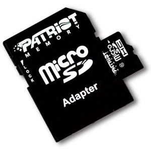 Patriot card de memorie patriot micro sdhc lx 16gb clasa 10 (scriere 10mb/s)+ adaptor sd