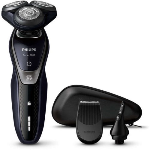 Philips aparat de barbierit philips shaver s5520/45, fara fir, dry, 50 minute, negru/crom