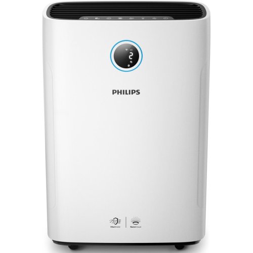 Philips combi 2-in-1 purificator si umidificator philips ac2729/50 series 2000i, 4 trepte de viteza, hepa, alb