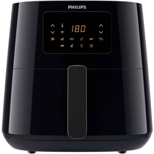 Philips friteuza fara ulei philips hd9280/90 airfryer essential collection, capacitate 6.2 l, rapid air, digital, wifi, 7 presetari, corp negru/ maner negru