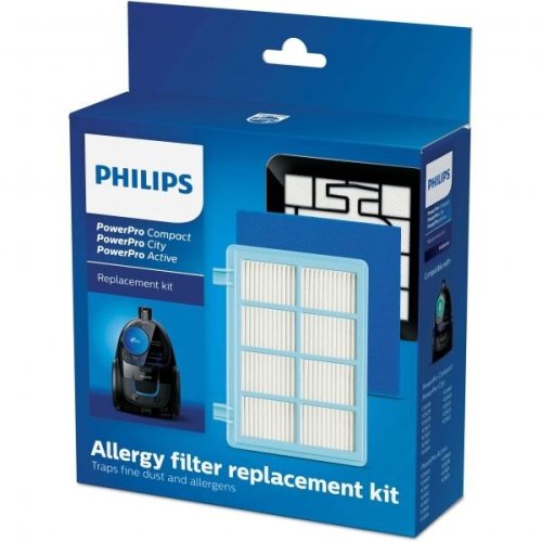 Philips kit de schimb pentru filtrul anti-alergeni philips fc8010/02 pentru gamele powerpro compact, powerpro city Èi powerpro active