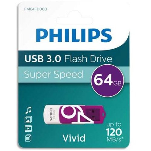 Philips philips usb 3.0 64gb vivid edition purpl
