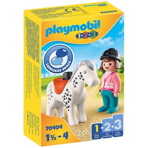 Playmobil playmobil 1.2.3 - calaret cu cal