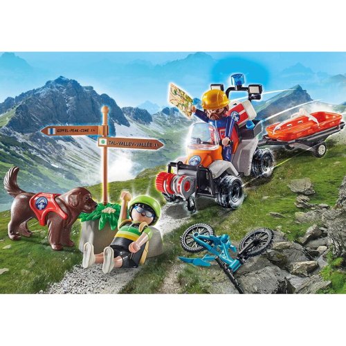 Playmobil playmobil rescue action - salvator montan cu atv